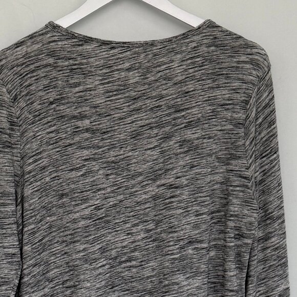 GAP Featherweight Long Sleeve Crewneck T-Shirt Marled Grey XXL - Picture 6 of 7